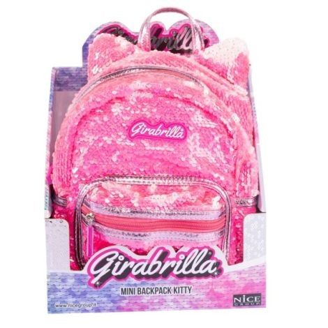 Rucsac mini Girabrilla Kitty ,   model Pisicuta cu paiete reversibile - imagine 6